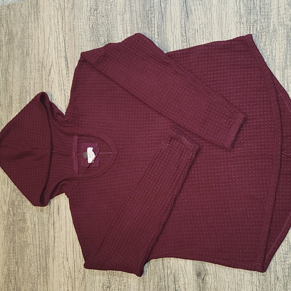 Hoodie Waffle thermal sz Med